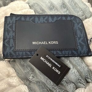 Michael Kors Navy and Black Card Holder